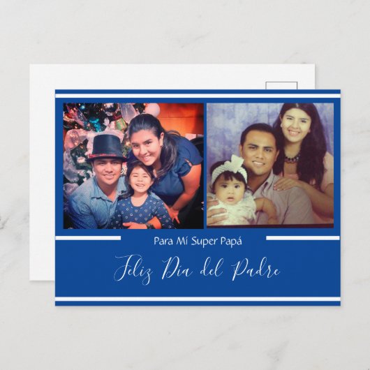 Feliz día del Padre Super Papá Spaans Briefkaart (Voorkant / Achterkant)