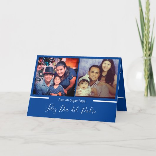 Feliz día del Padre Super Papá Spaans Kaart (Voorkant)