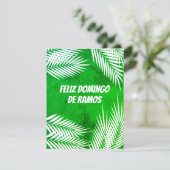 Feliz Domingo de Ramos Palmzondag Portugees Feestdagenkaart (Staand voorkant)