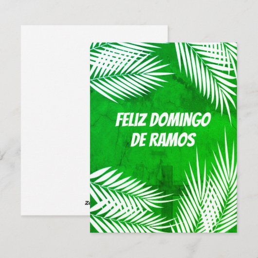 Feliz Domingo de Ramos Palmzondag Portugees Feestdagenkaart (Voorkant / Achterkant)