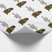 Feliz Groundhog Day! Cadeaupapier (Hoek)