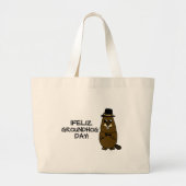 Feliz Groundhog Day! Grote Tote Bag (Voorkant)