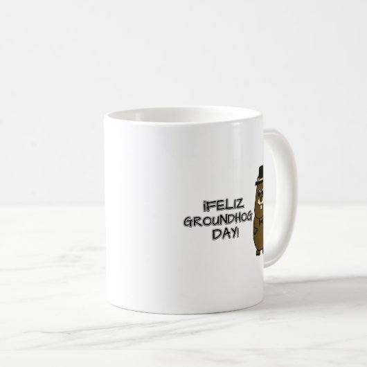 Feliz Groundhog Day! Koffiemok (Voorkant rechts)