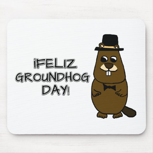 Feliz Groundhog Day! Muismat (Voorkant)