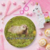 Feliz Groundhog Day: papieren borden Papieren Bordje (Feest)
