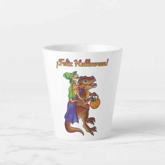 Feliz Halloween Dinosaur Mok (Voorkant)