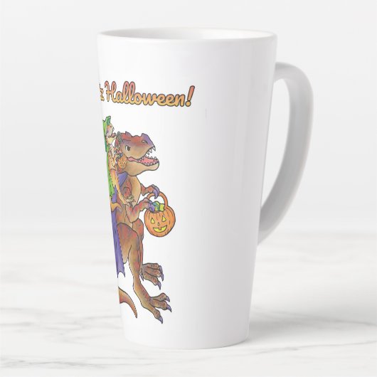 Feliz Halloween Dinosaur Mok Large (Rechterhoek)