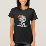 Feliz Hanukkah Menorah Chanukah Jewish Chrismukka T-shirt<br><div class="desc">Feliz Hanukkah Menorah Chanukah Jewish Chrismukkah</div>