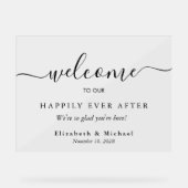 Feliz Inmediatamente Después De Que El Boda De Oro Acryl Bord (Voorkant)