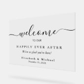 Feliz Inmediatamente Después De Que El Boda De Oro Acryl Bord (Hoek)