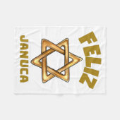 Feliz Januca , januari, Janucia, Janukia, Pesaj, Fleece Deken (Voorkant (Horizontaal))