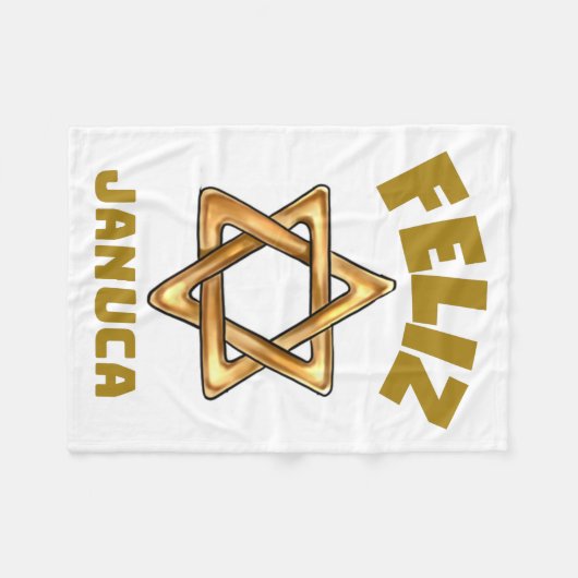 Feliz Januca , januari, Janucia, Janukia, Pesaj, Fleece Deken (Voorkant (Horizontaal))