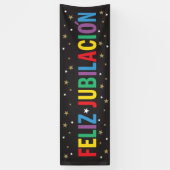 Feliz Jubilacion Happy Retirement in het Spaans Spandoek (Verticaal)