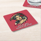 Feliz Mes Patrio Mexicaans Onafhankelijkheids Shir Kartonnen Onderzetters (Schuin)