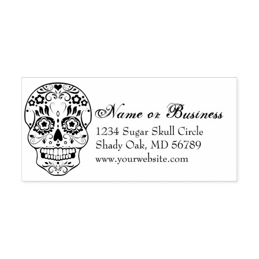 Feliz Muertos Aangepast adres Zelf Inking Stempel (Design)