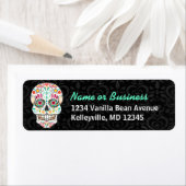 Feliz Muertos - Aangepaste suiker schedel Adreseti Etiket (Insitu)