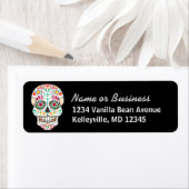 Feliz Muertos - Aangepaste suiker schedel Adreseti Etiket (Insitu)