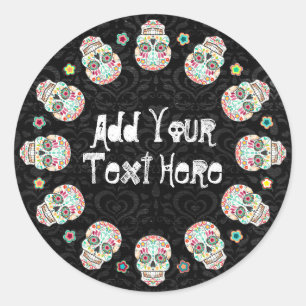 Feliz Muertos - Aangepaste suikerriet Ronde Sticker
