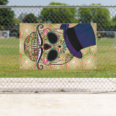 FELIZ MUERTOS Banner MET GROMMETS (Insitu)