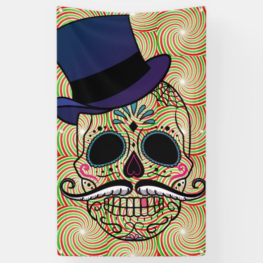FELIZ MUERTOS Banner MET GROMMETS (Verticaal)