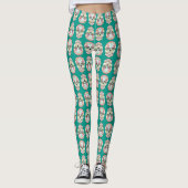 Feliz Muertos Colorful Sugar Skull Leggings (Voorkant)
