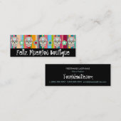Feliz Muertos - Custom Skinny Sugar Skull Bizcards Mini Visitekaartje (Voorkant / Achterkant)