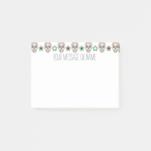 Feliz Muertos - Custom Sugar Skull Post-it® notes (Voorkant)