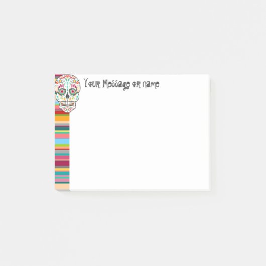Feliz Muertos - Custom Sugar Skull Post-it® notes (Voorkant)