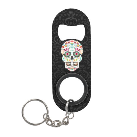 Feliz Muertos - Festive Sugar Skull Bottle Open Mini Flessenopener (Voorkant)