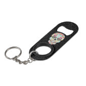 Feliz Muertos - Festive Sugar Skull Bottle Open Mini Flessenopener (Voorkant Gekanteld)