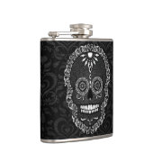 Feliz Muertos - Festive Sugar Skull Flask Heupfles (Rechts)