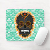 Feliz Muertos - Festive Sugar Skull Mousepad Muismat (Met muis)