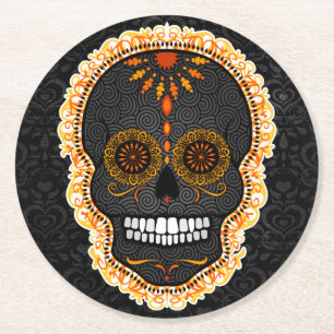 Feliz Muertos - Festive Sugar Skull Onderzetters