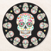 Feliz Muertos - Festive Sugar Skull Onderzetters (Voorkant)