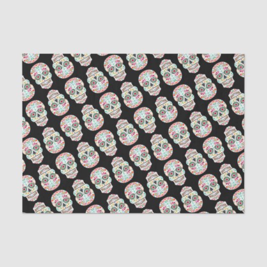 Feliz Muertos - Festive Sugar Skull-weefselpapier Tissuepapier (Voorkant)