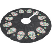 Feliz Muertos - Festive Sugar Skulls Kerstboom Rok (Gekanteld)