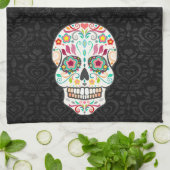 Feliz Muertos - Festive Sugar Skulls Kitchen Towel Theedoek (Gevouwen)