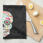 Feliz Muertos - Festive Sugar Skulls Kitchen Towel Theedoek (Quarter Fold)
