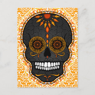 Feliz Muertos - Happy Sugar Skull Briefkaart