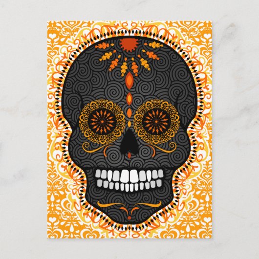 Feliz Muertos - Happy Sugar Skull Briefkaart (Voorkant)