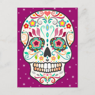 Feliz Muertos - Happy Sugar Skull Briefkaart