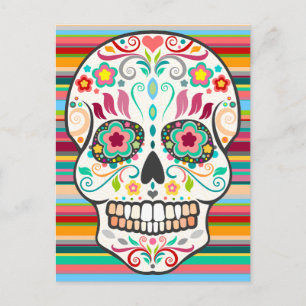 Feliz Muertos - Happy Sugar Skull Briefkaart