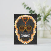 Feliz Muertos - Happy Sugar Skull Briefkaart (Staand voorkant)