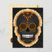 Feliz Muertos - Happy Sugar Skull Briefkaart (Voorkant / Achterkant)