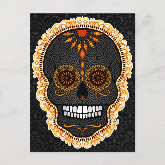 Feliz Muertos - Happy Sugar Skull Briefkaart (Voorkant)
