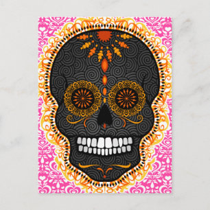 Feliz Muertos - Happy Sugar Skull Briefkaart