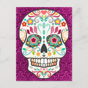 Feliz Muertos - Happy Sugar Skull Briefkaart