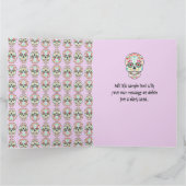 Feliz Muertos - Happy Sugar Skull Custom BIG Card Kaart (Binnen)