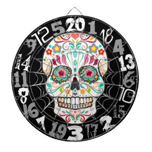 Feliz Muertos - Happy Sugar Skull Dartboard Dartbord
