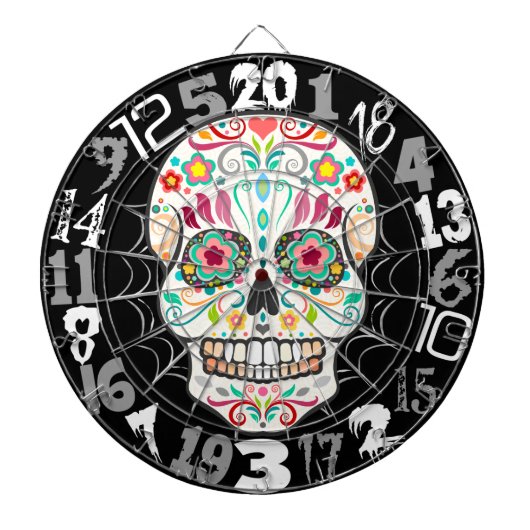 Feliz Muertos - Happy Sugar Skull Dartboard Dartbord (Voorkant)
